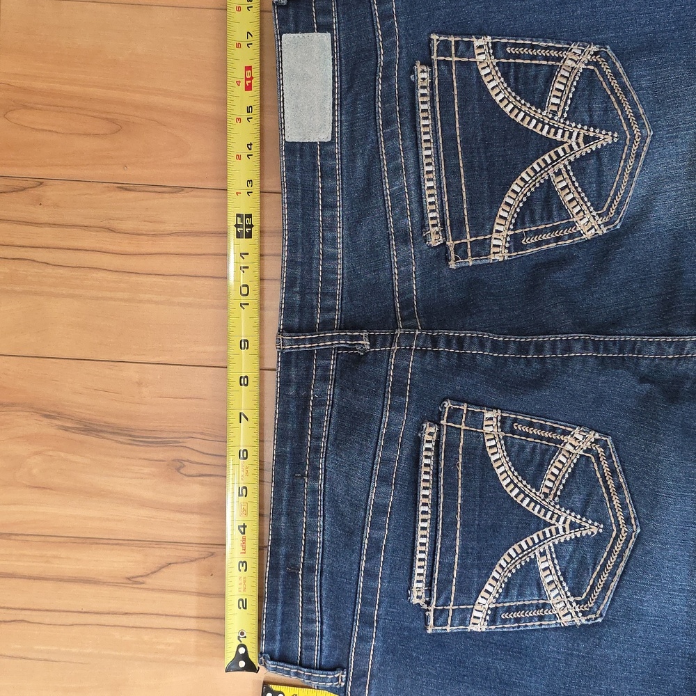 VGS Roll Up Skinny Jean with Tan Decorative Stitching Size 16 - Picture 10 of 10